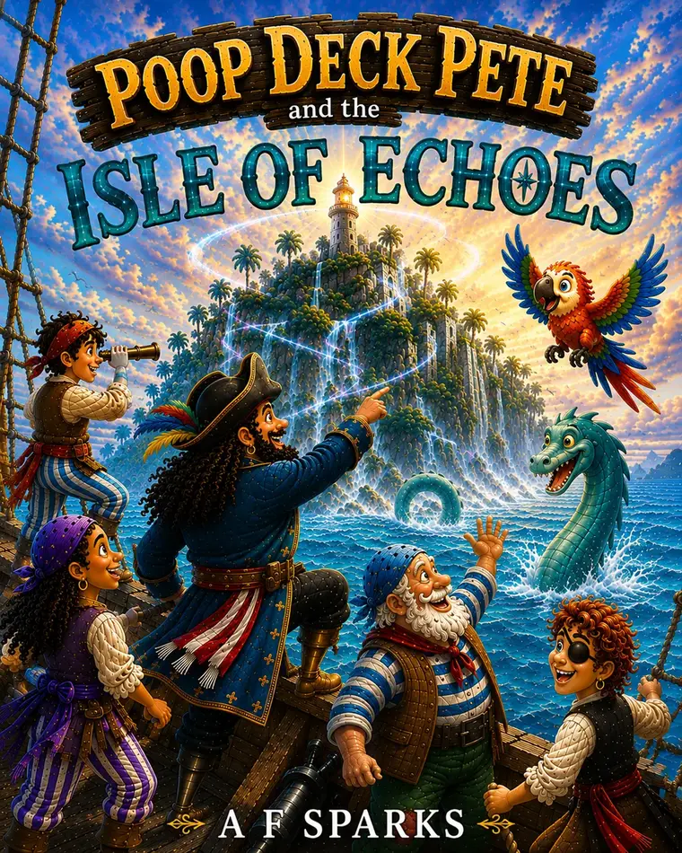 Poop Deck Pete and the Isle of Echoes book cover by A. F. Sparks