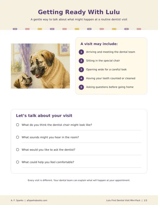 A preview page from Lulu’s mini-pack